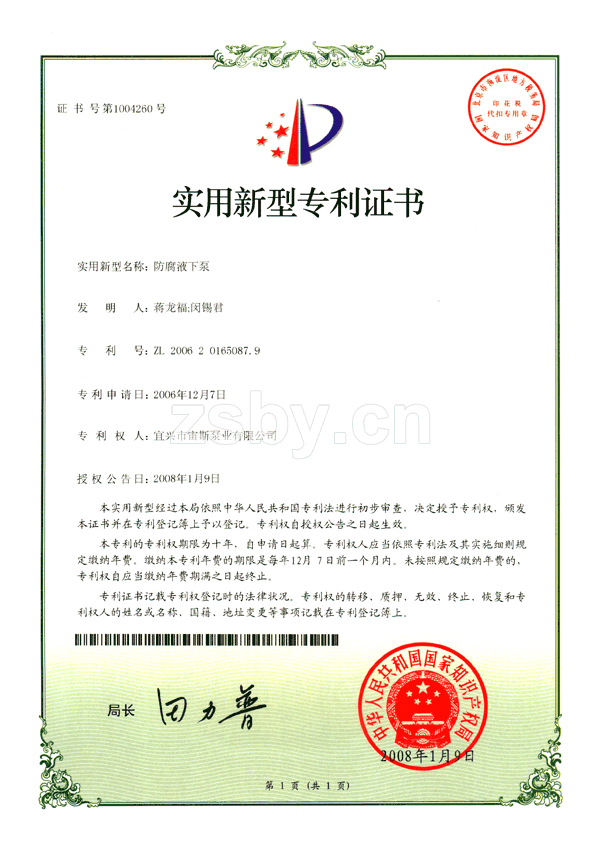 防腐液下泵